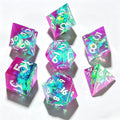 Neon Nebula Solid Core 7-Piece Dice Set