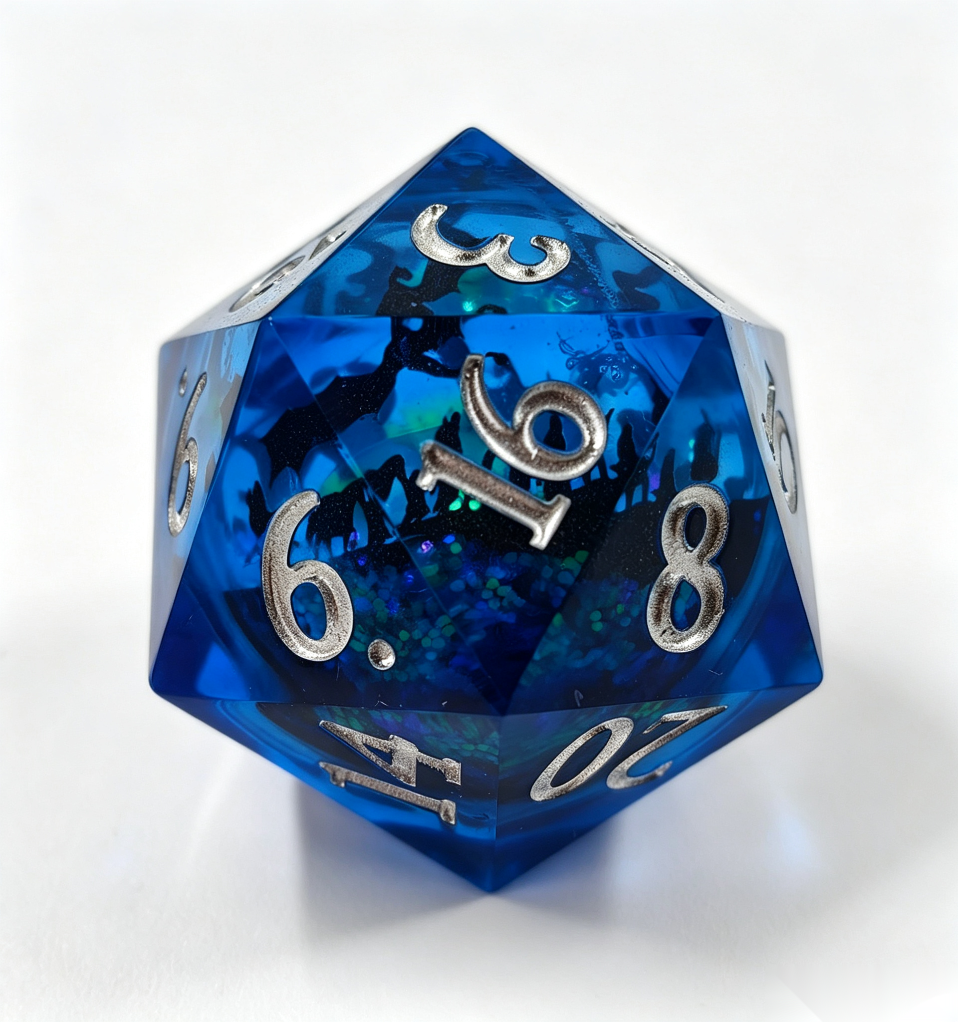 Voyagers Blue Liquid Core 7-Piece Dice Set