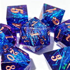 Blue Weave Solid Core 7-Piece Dice Set
