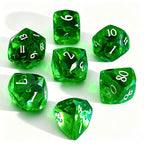 Jade Diamond-Cut 7-Piece Resin Dice Set