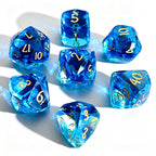 Sapphire Diamond-Cut 7-Piece Resin Dice Set