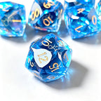 Sapphire Diamond-Cut 7-Piece Resin Dice Set
