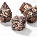 Dragon Scale Bronze 7-Piece Metal Dice Set