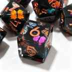 Midnight Butterfly Solid Core 7-Piece Dice Set