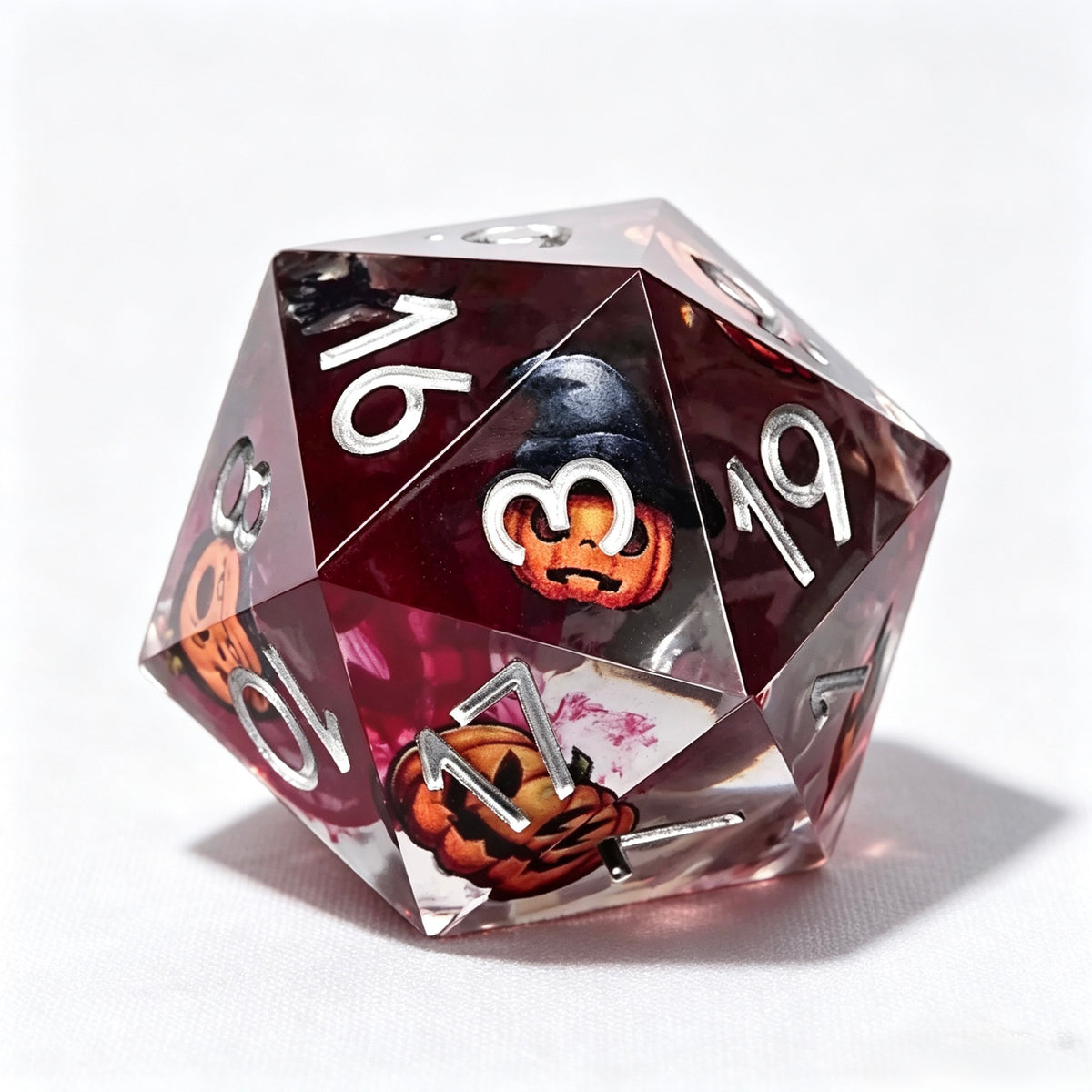 Bloody Pumpkin Solid Core 7-Piece Dice Set