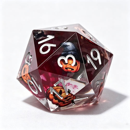 Bloody Pumpkin Solid Core 7-Piece Dice Set