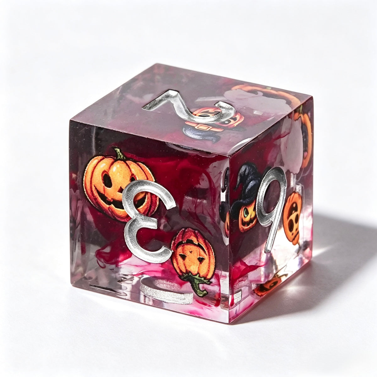 Bloody Pumpkin Solid Core 7-Piece Dice Set