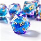 Blue Blood Liquid Core 7-Piece Dice Set