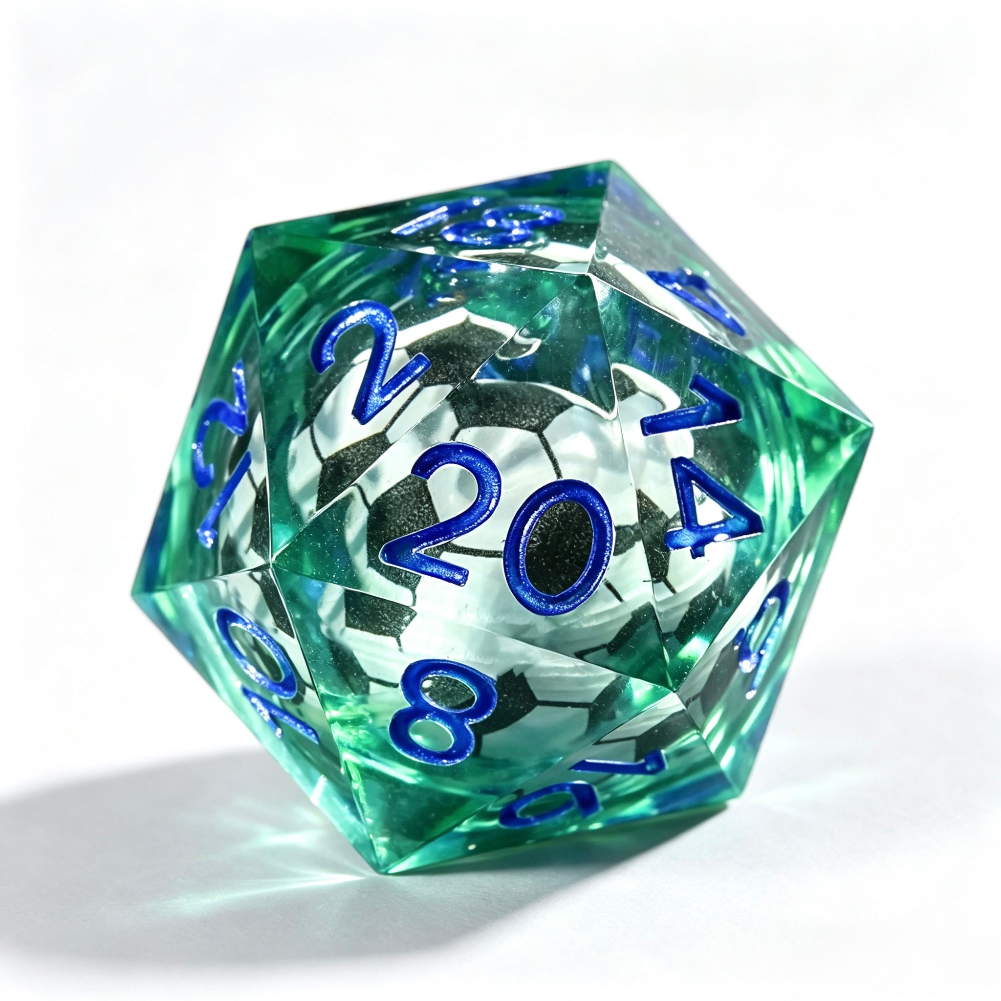 Soccer Liquid Core 7-Piece Dice Set
