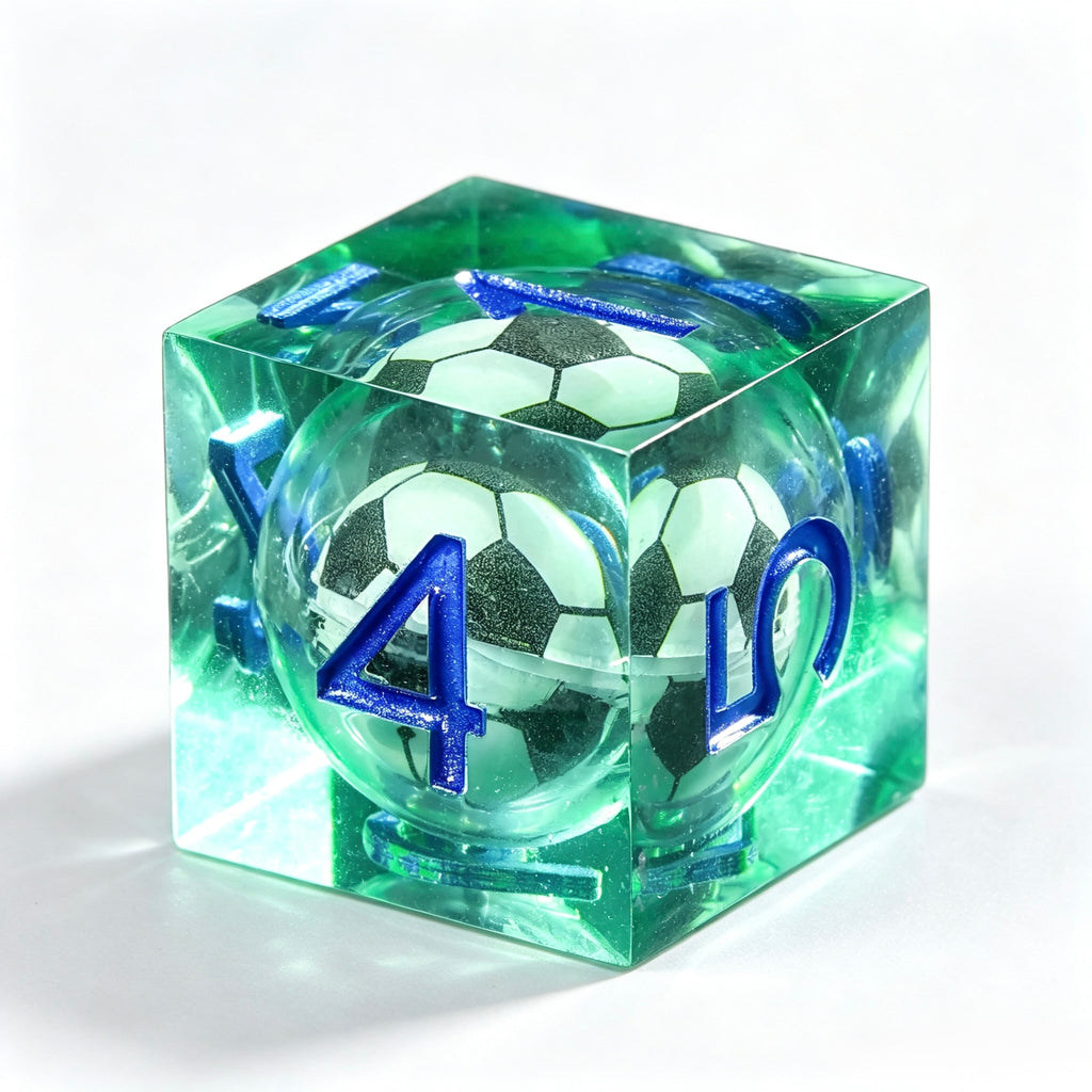 Soccer Liquid Core 7-Piece Dice Set