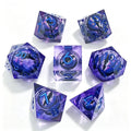 All Purple Dragon Eye Liquid Core 7-Piece Dice Set