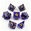 Purple-Purple Eye Liquid Core 7-Piece Dice Set