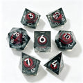 Black-Red Eye Liquid Core 7-Piece Dice Set