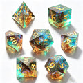 Enchanted Moss Foil Solid Core 7-Piece Dice Set