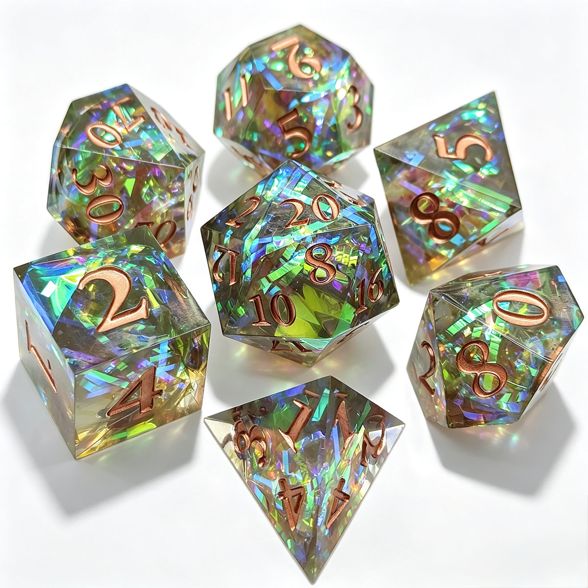 Forest Hoard Solid Core 7-Piece Dice Set