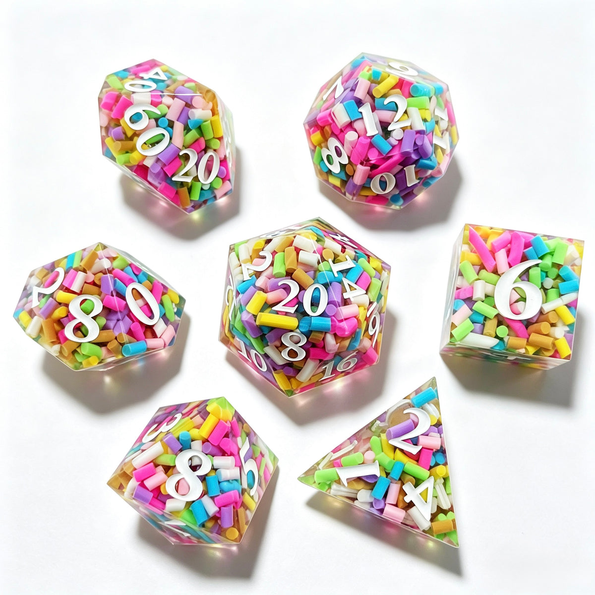 Sprinkle Surge Solid Core 7-Piece Dice Set