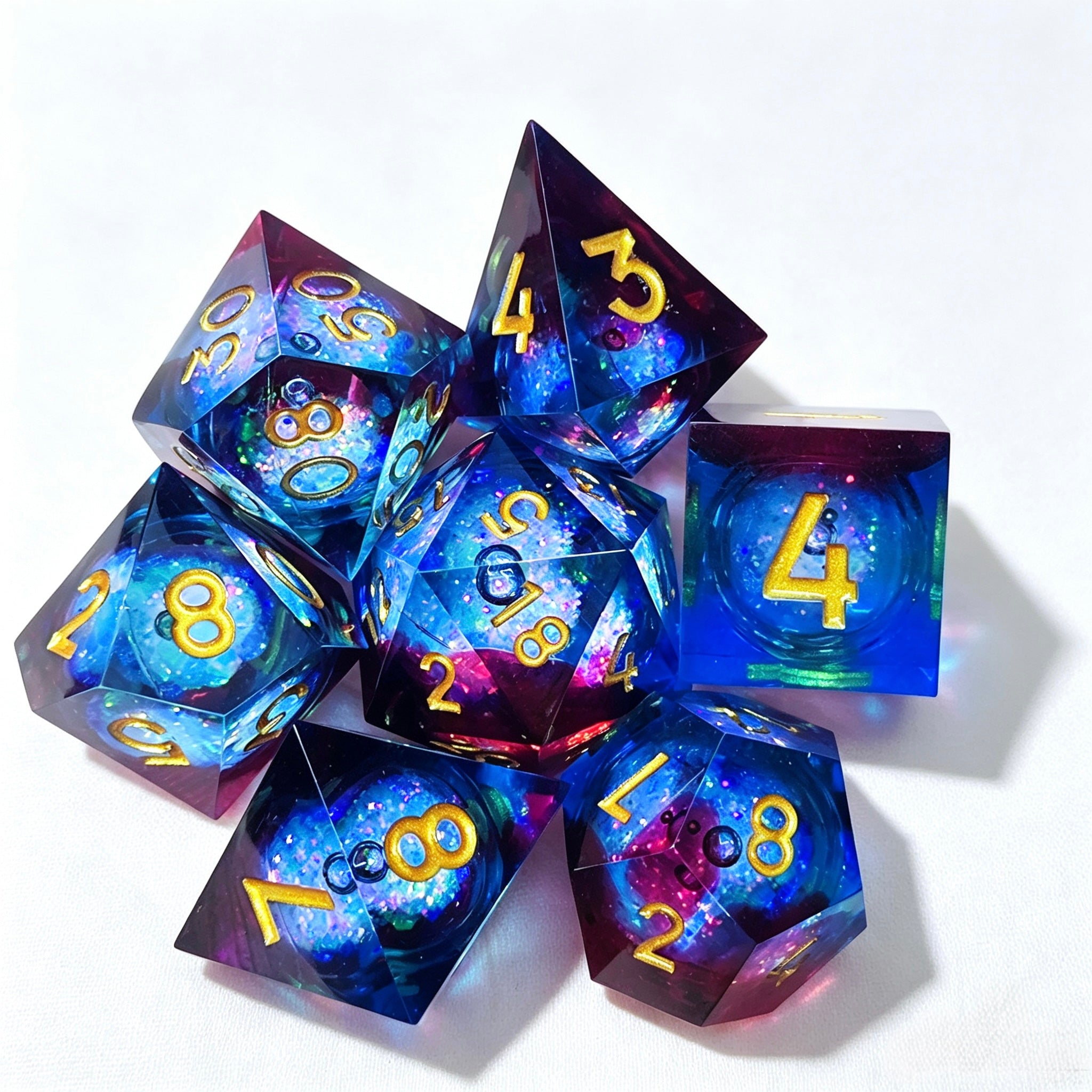 Duotone Deepwater Liquid Core 7-Piece Dice Set