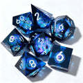 Violet Nebula Liquid Core 7-Piece Dice Set