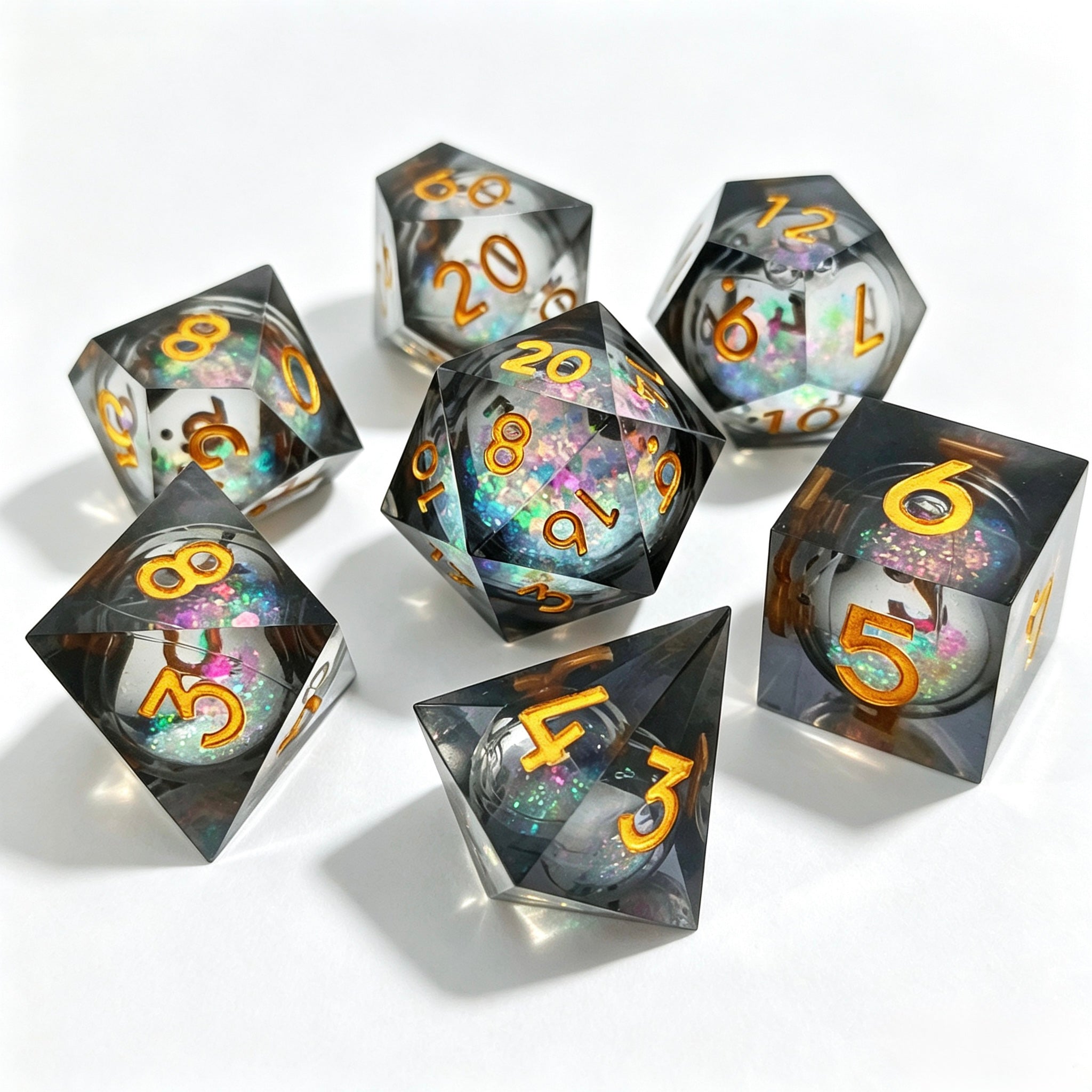 Smokey Siren Liquid Core 7-Piece Dice Set