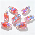 Red Iridescent Flakes Bullet Solid Core 7-Piece Dice Set