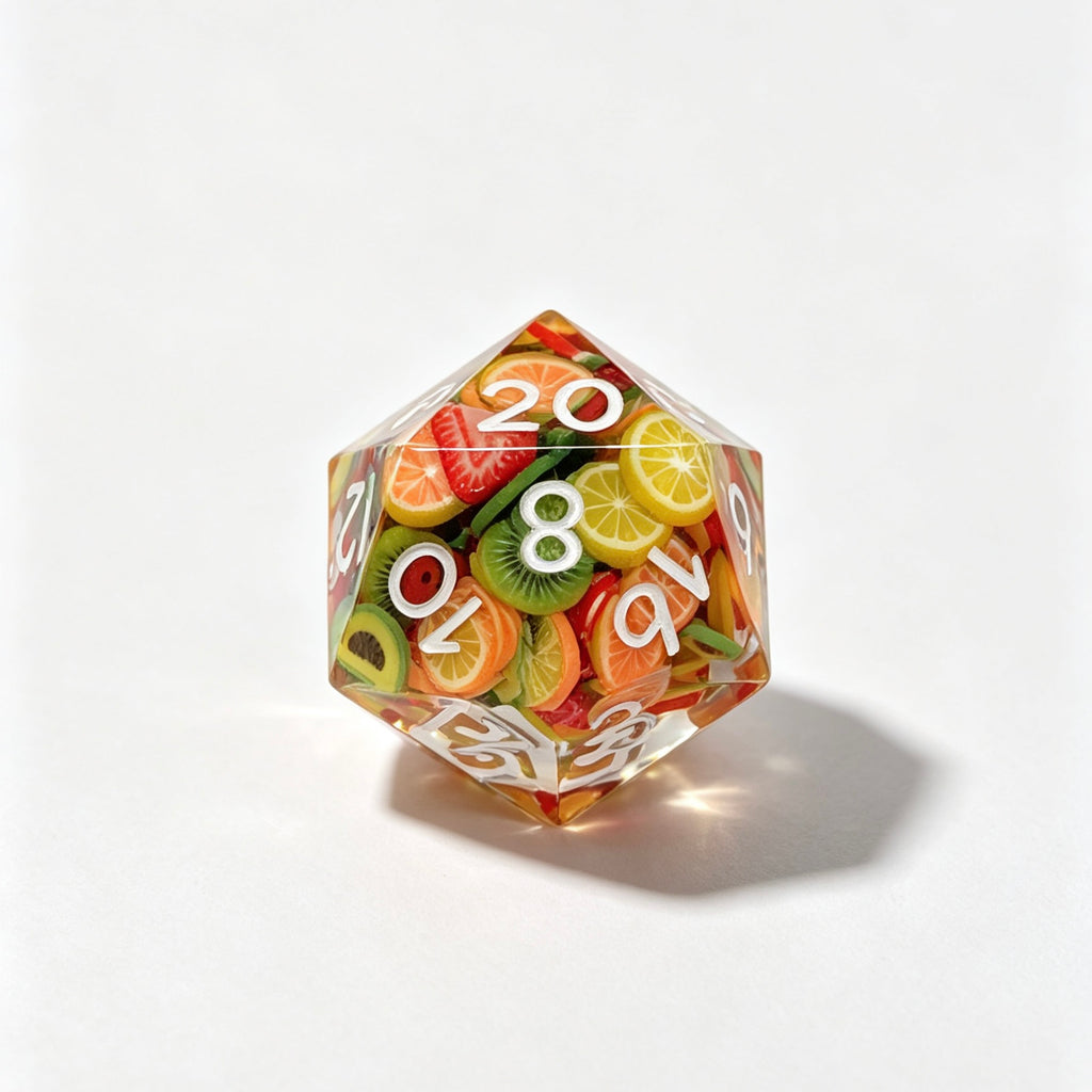 Fruit Slices Solid Core 7-Piece Dice Set