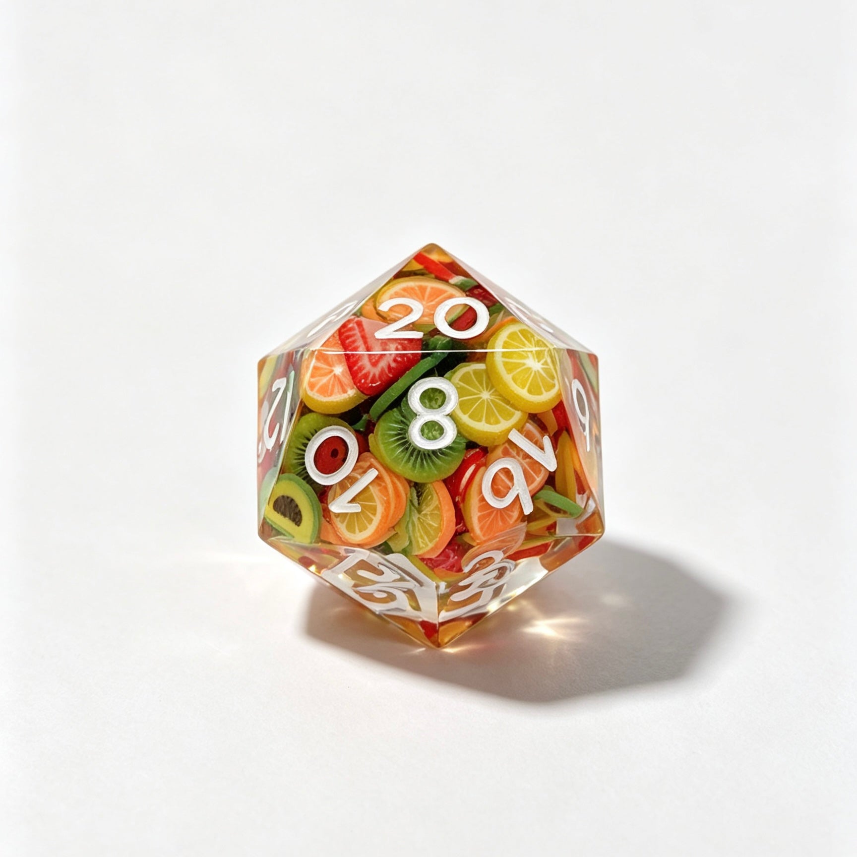 Fruit Slices Solid Core 7-Piece Dice Set