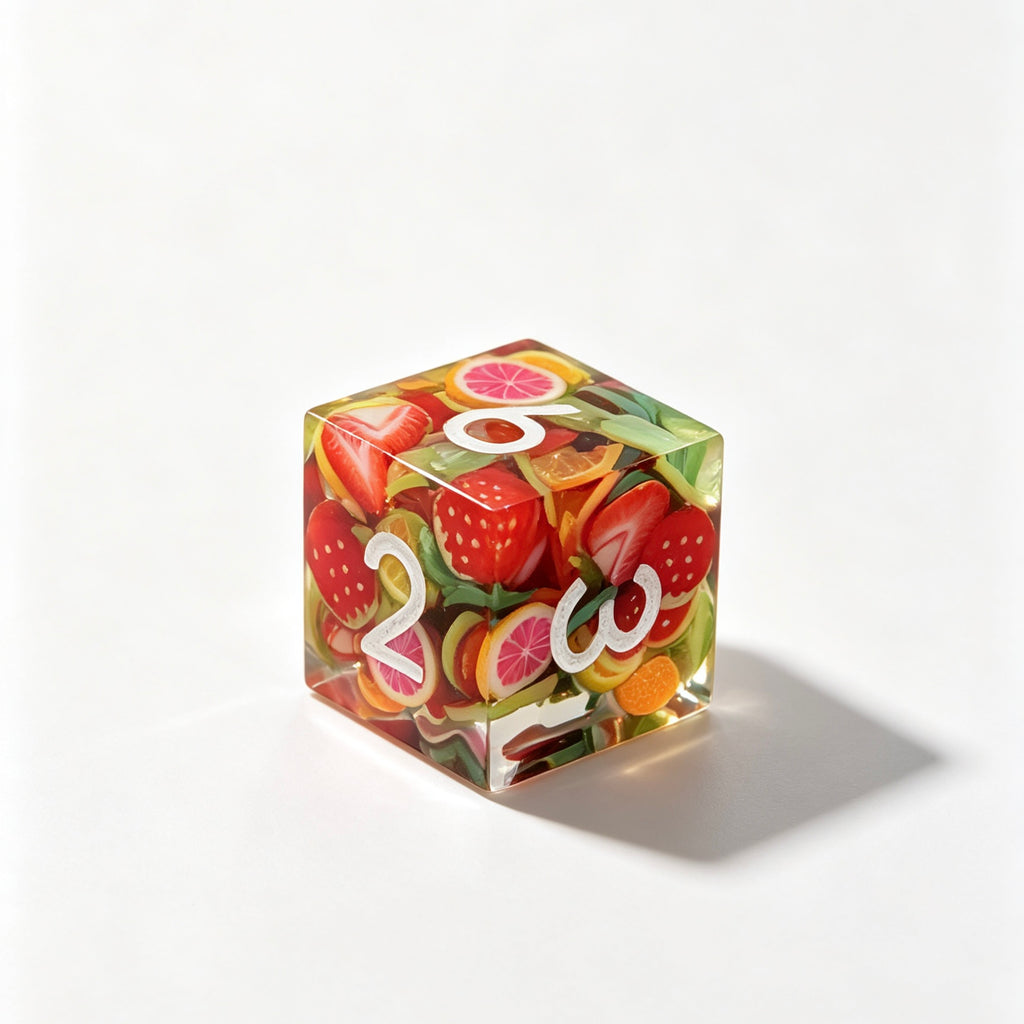 Fruit Slices Solid Core 7-Piece Dice Set