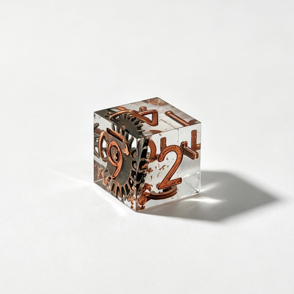Steampunk Solid Core 7-Piece Dice Set