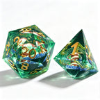 Santa Clause Ball Liquid Core 7-Piece Dice Set