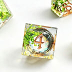 Algae Glitter Liquid Core 7-Piece Dice Set