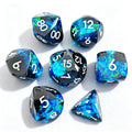 Midnight Lagoon Diamond-Cut 7-Piece Resin Dice Set
