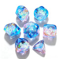 Glacial Frost Diamond-Cut 7-Piece Resin Dice Set