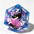 Purple-Pink Black Cat Liquid Core 7-Piece Dice Set