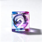 Purple-Pink Black Cat Liquid Core 7-Piece Dice Set
